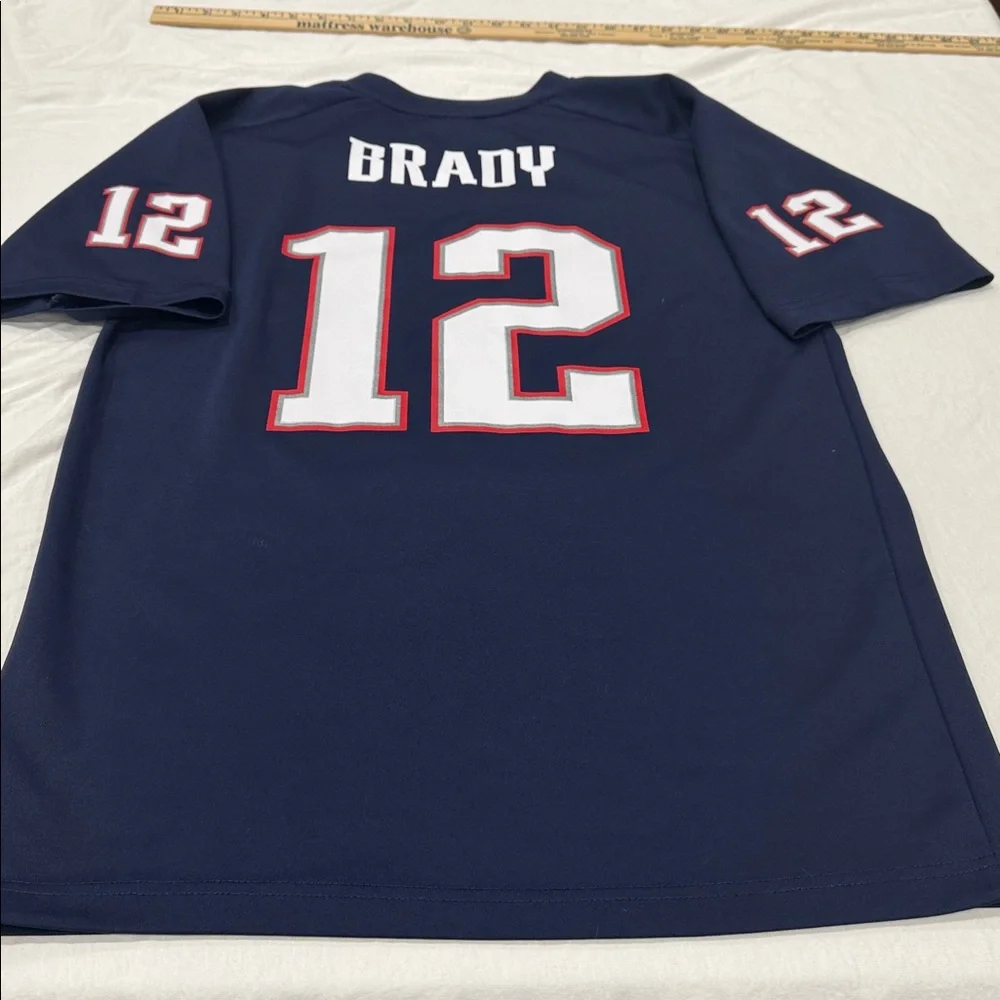 NFL Patriots Team Apparel New England Patriots #12 Tom Brady  jersey Youth XL